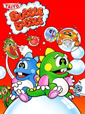 Bubble Bobble: Bubble Bobble FDS title logo on the NES