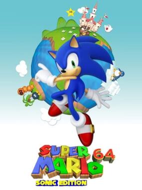 Sonic in Super Mario 64